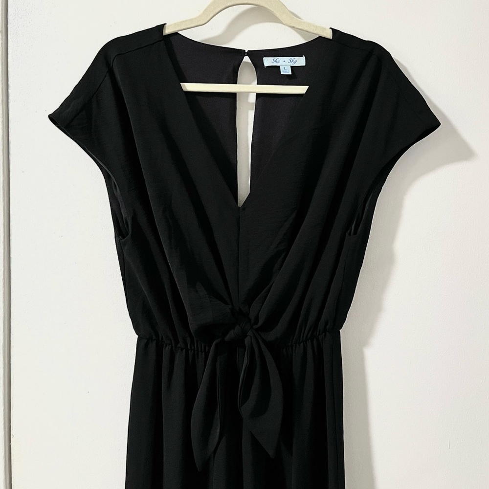 She + Sky Black Jumpsuit | Size Large